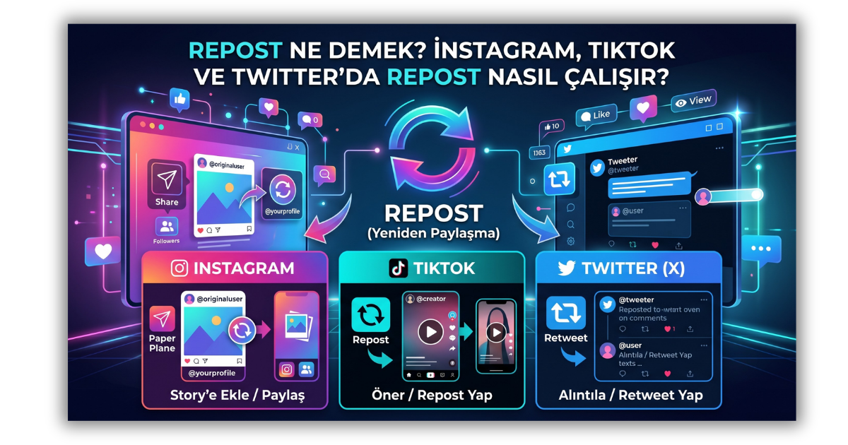 Repost Ne Demek? Instagram, TikTok ve Twitter’da Repost Nasıl Çalışır?