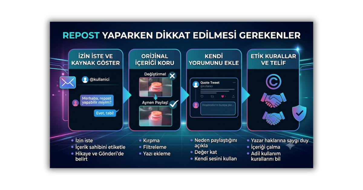 Repost Yaparken Dikkat Edilmesi Gerekenler